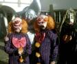Florian and Esthy as clowns, after our clique paraded